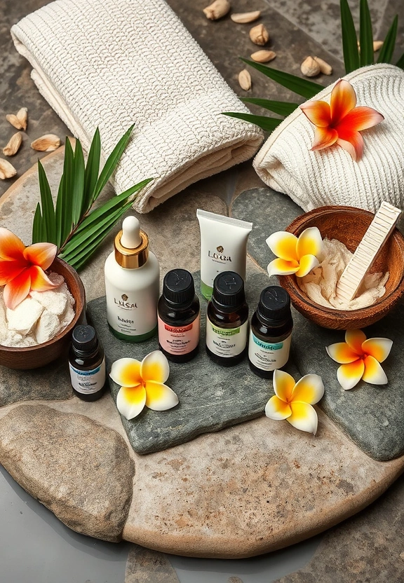 Premium spa products and tropical botanicals